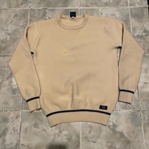 Bleu De Paname 100% Wool Knit Sweater Crewneck SZ Large